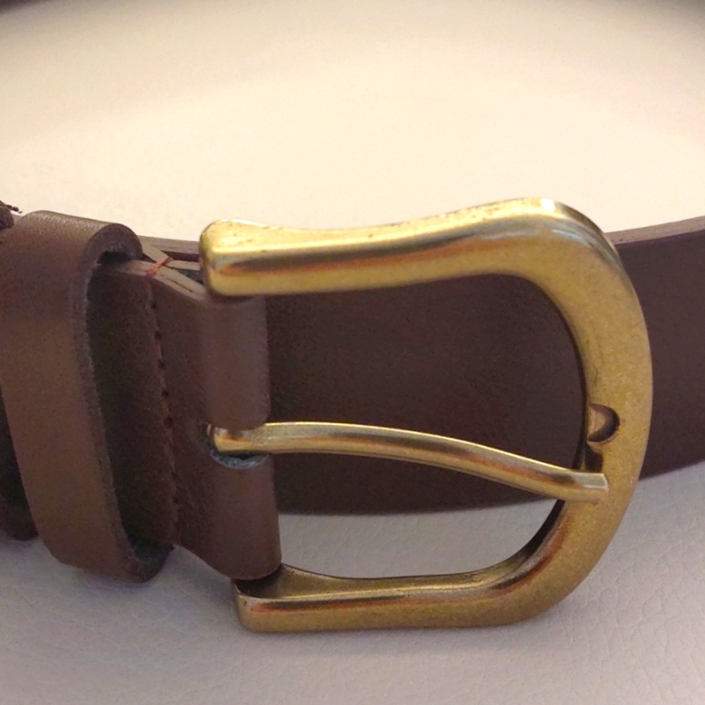 Vegan leather brown belt